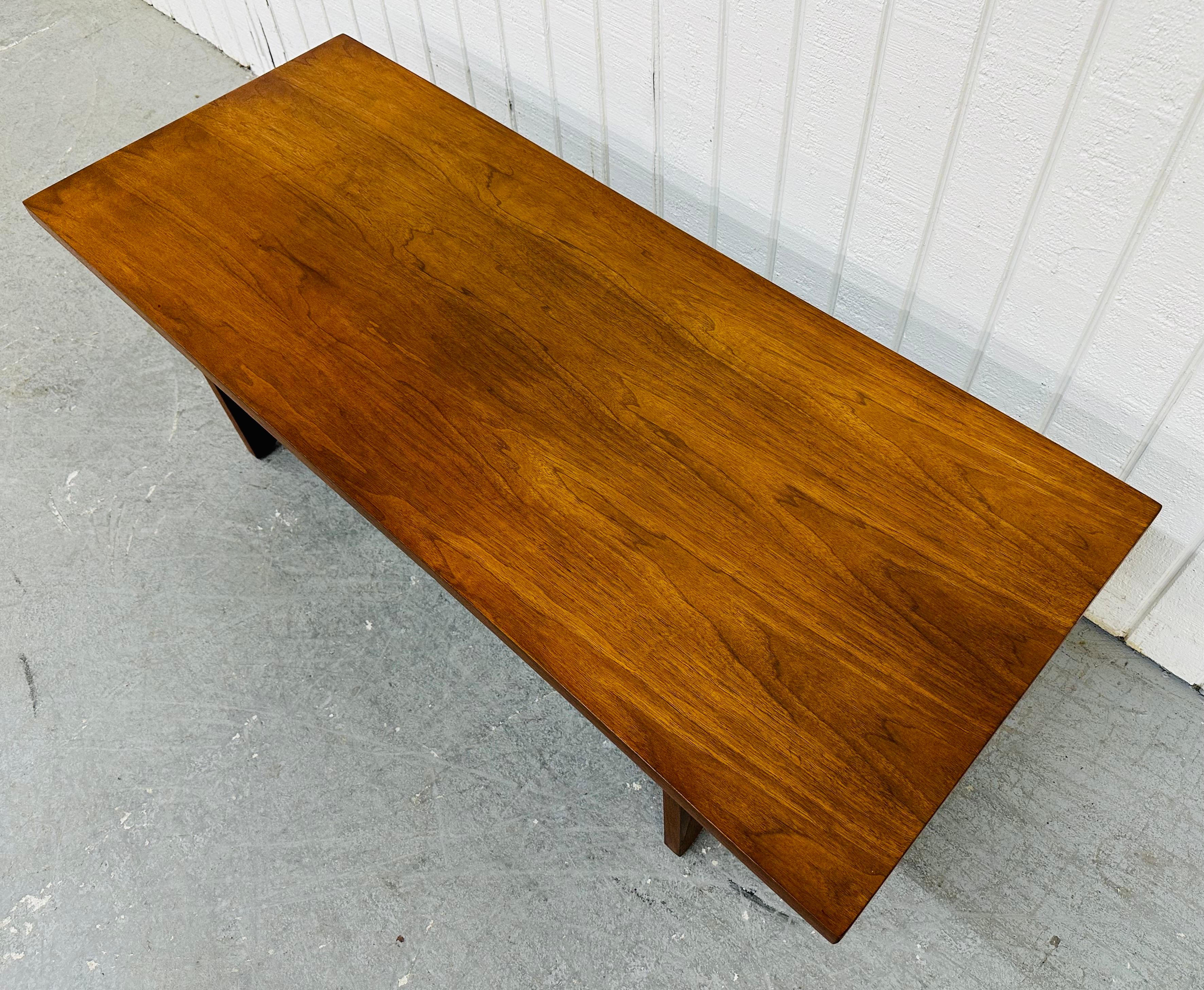 American Mid-Century Modern Brasilia Style Walnut Coffee Table