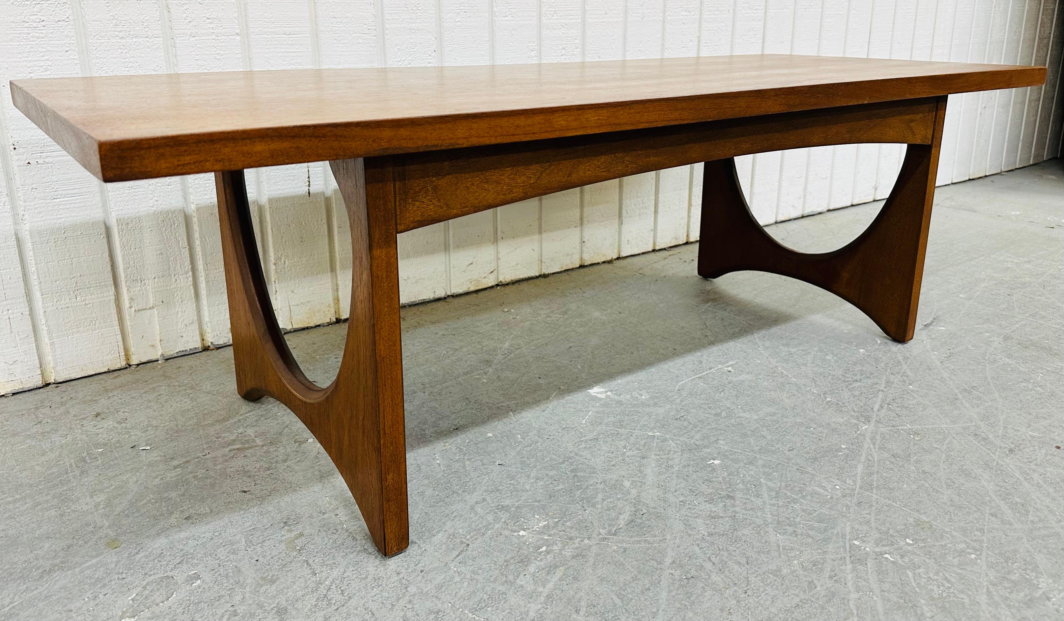 20th Century Mid-Century Modern Brasilia Style Walnut Coffee Table