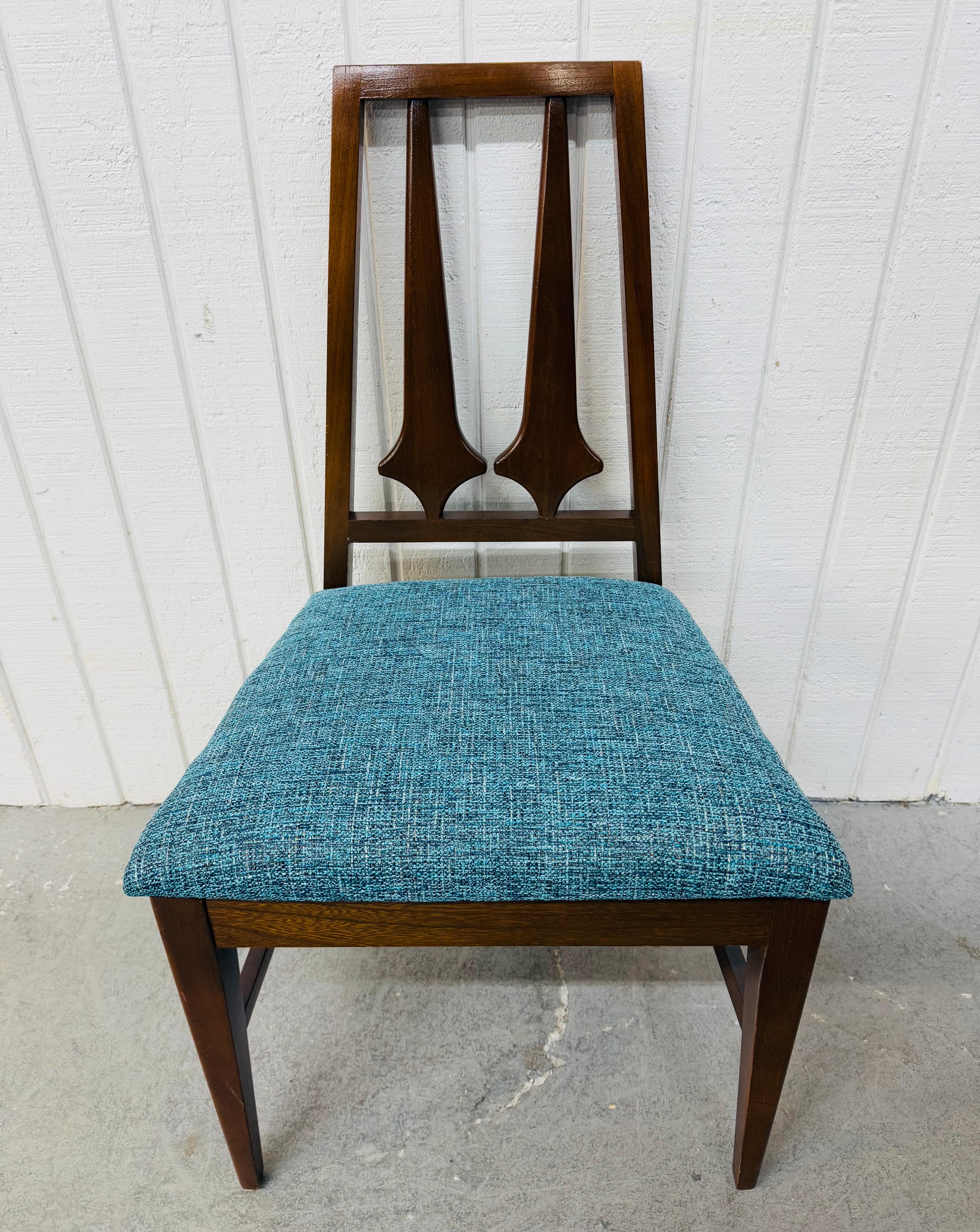 Mid-Century Modern Brasilia Style Walnut Dining Chairs - Set of 6 1