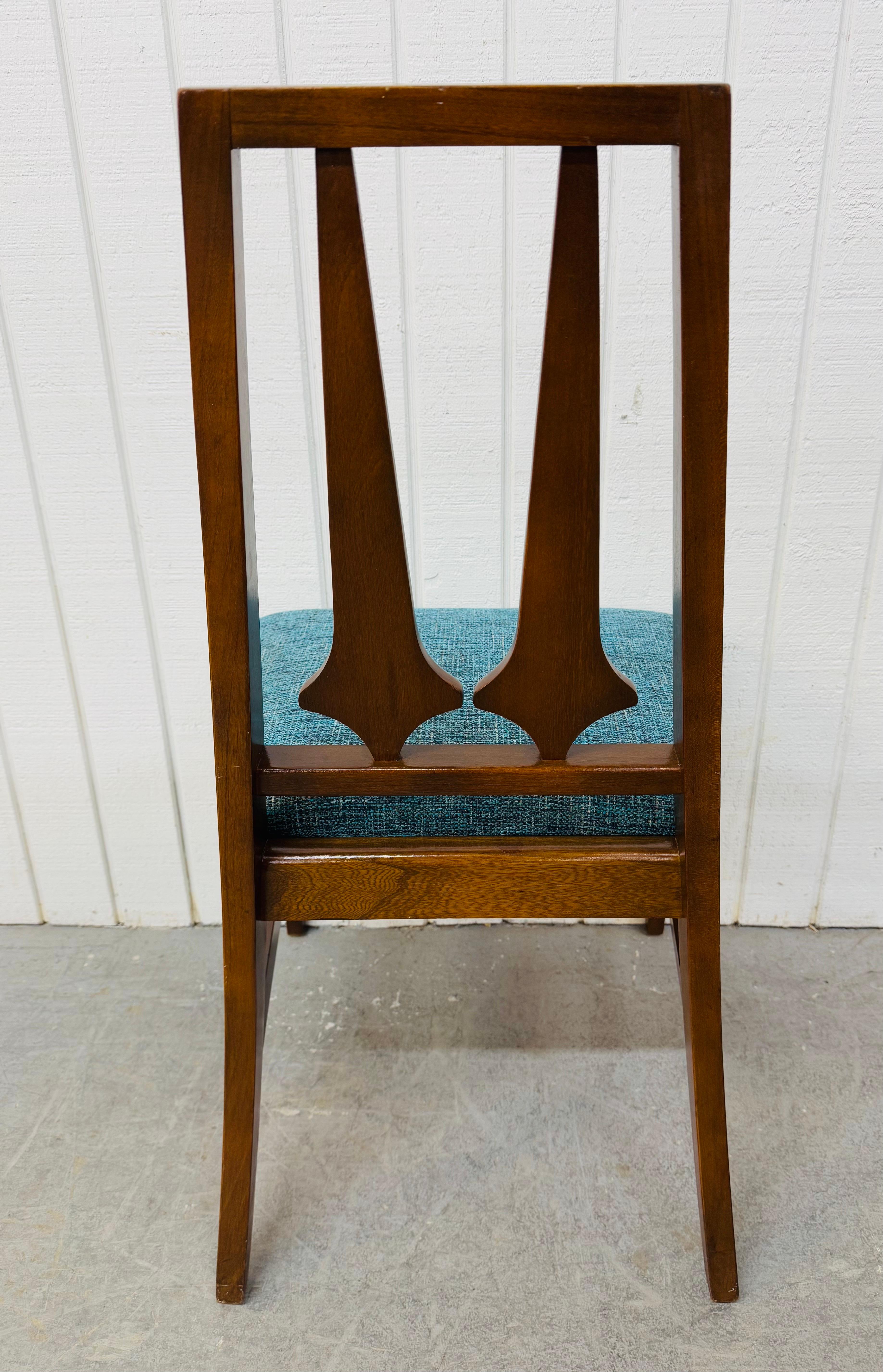 Mid-Century Modern Brasilia Style Walnut Dining Chairs - Set of 6 2