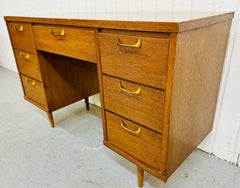 Mid-Century Modern Brasilia Style Walnut Writing Desk