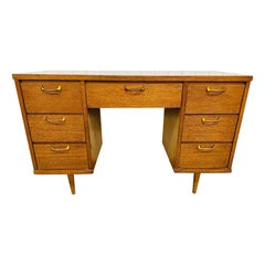 Mid-Century Modern Brasilia Style Walnut Writing Desk