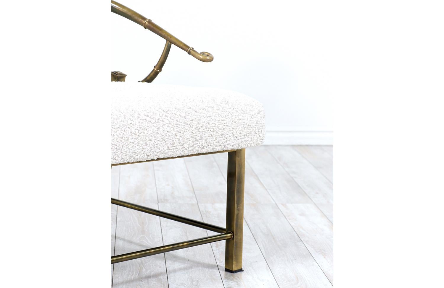 Mid-Century Modern Brass Accent Lounge Chair by Weiman / Warren Lloyd For Sale 3