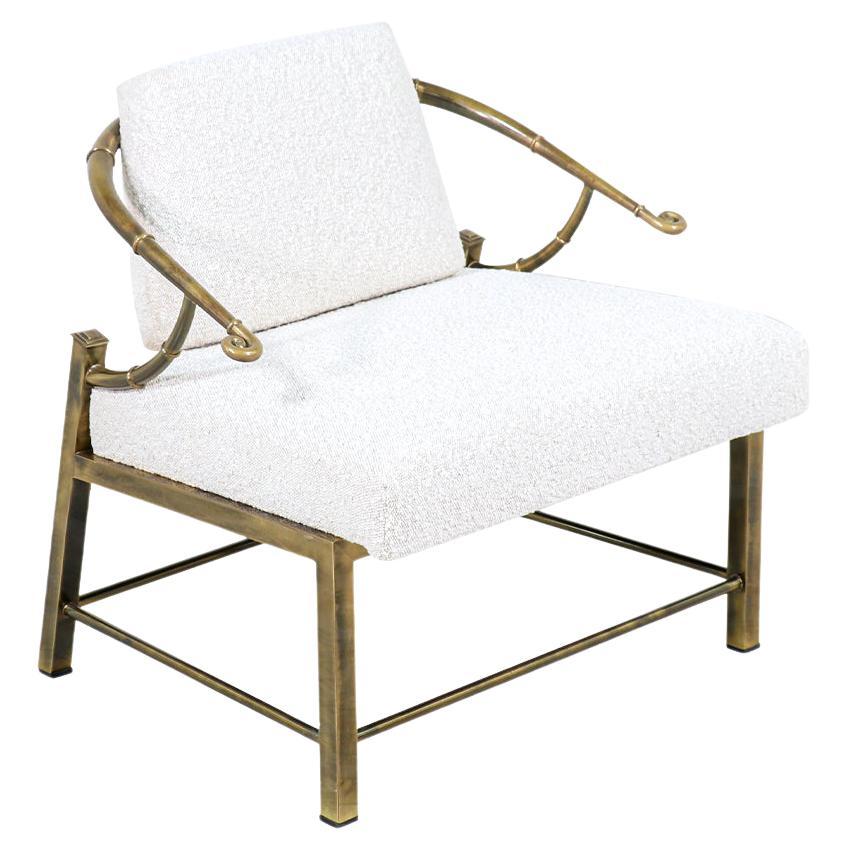 Mid-Century Modern Brass Accent Lounge Chair by Weiman / Warren Lloyd For Sale