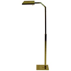 Mid-Century Modern Brass Adjustable Brass Reading Floor Lamp by Chapman, 1970s