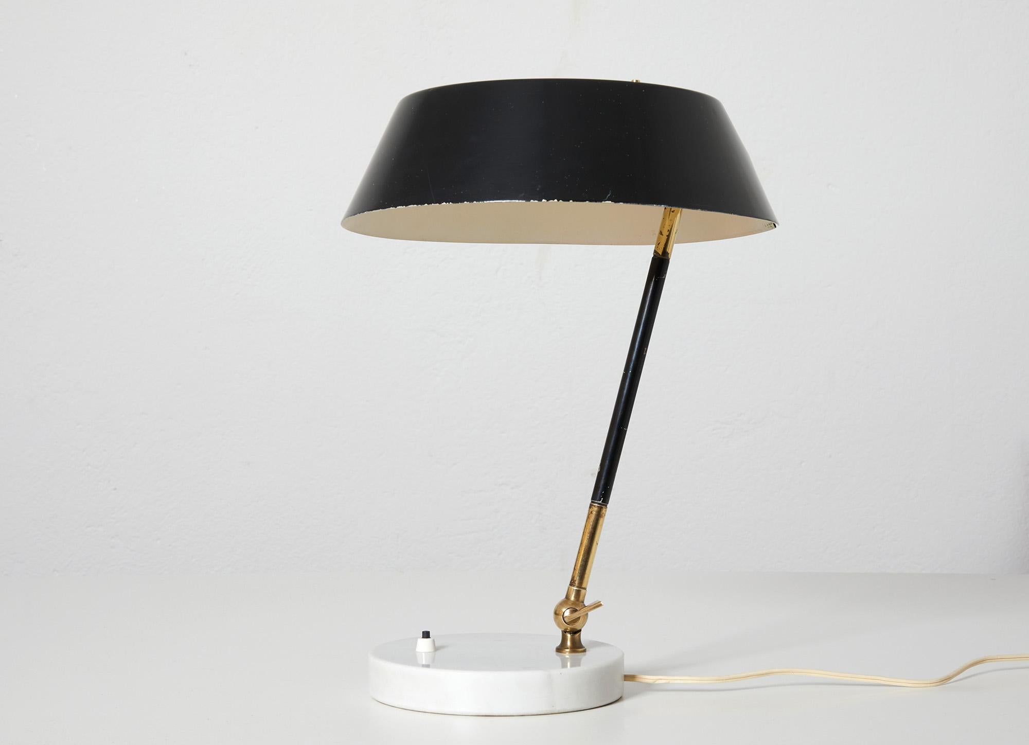 Lampe de bureau ou de table réglable en laiton moderne du milieu du siècle dernier par Stilux, Italie 1960 en vente 4