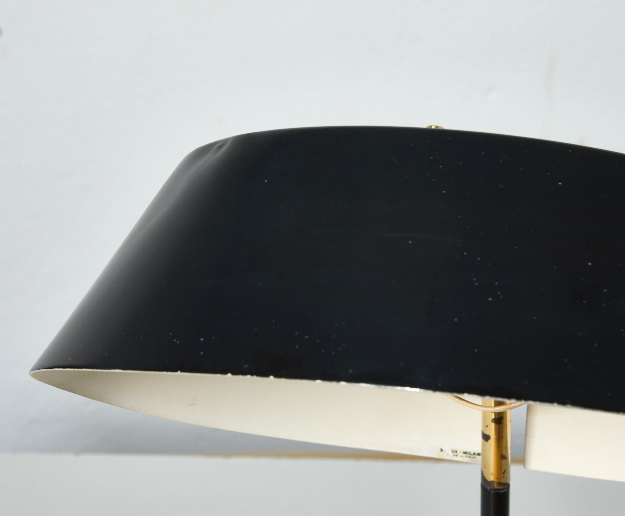 Lampe de bureau ou de table réglable en laiton moderne du milieu du siècle dernier par Stilux, Italie 1960 en vente 7