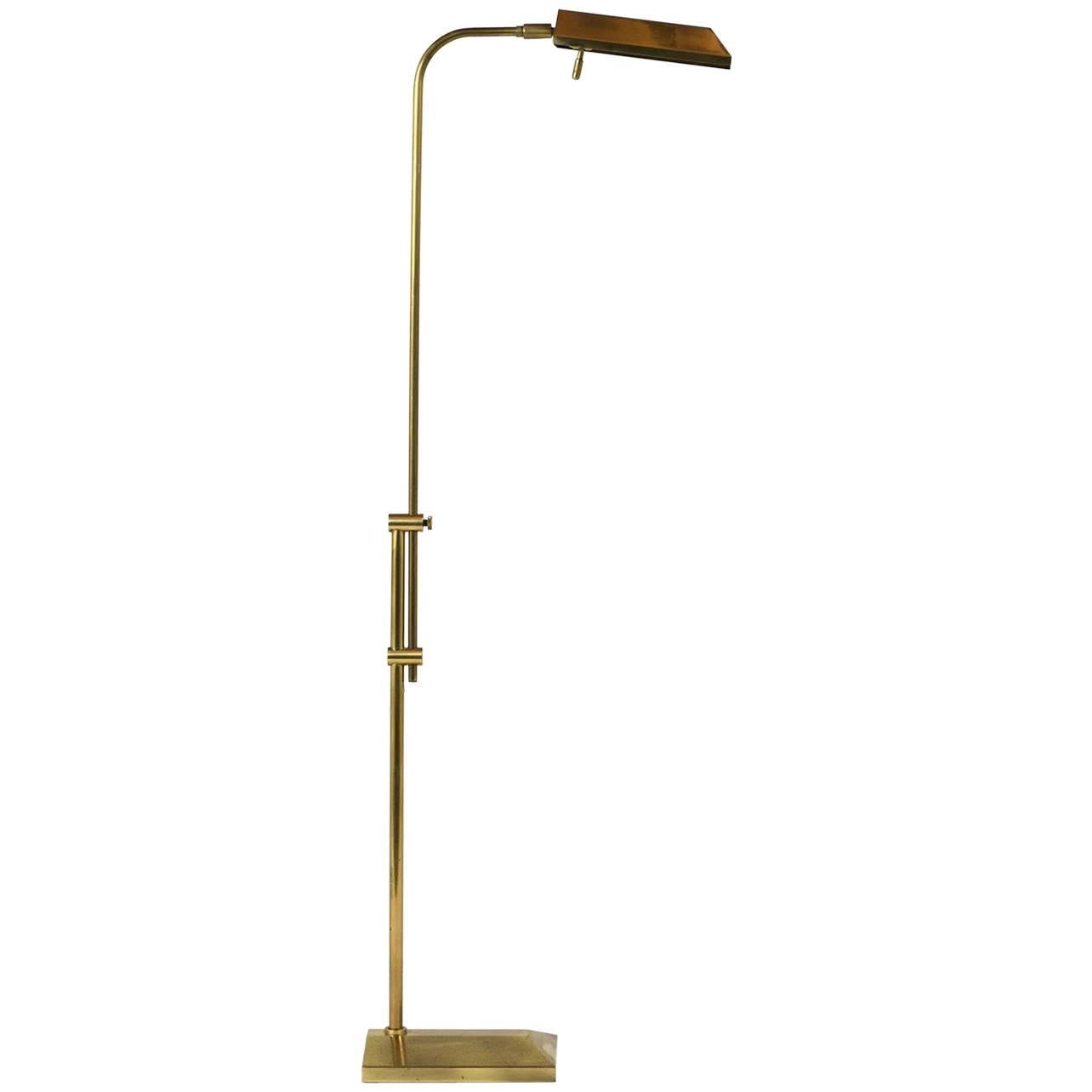 brass floor lamp mid century