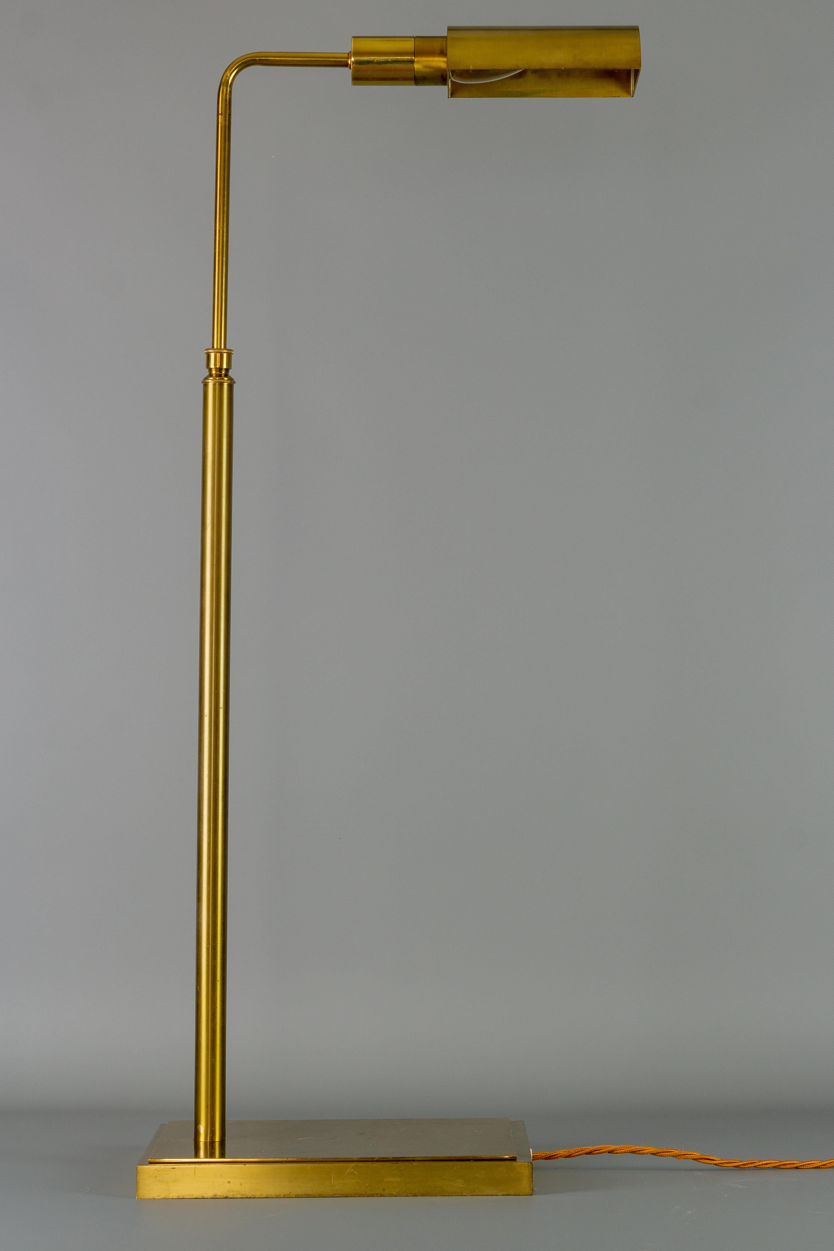 Mid-Century Modern Brass Adjustable Height Floor Lamp, 1970s 4