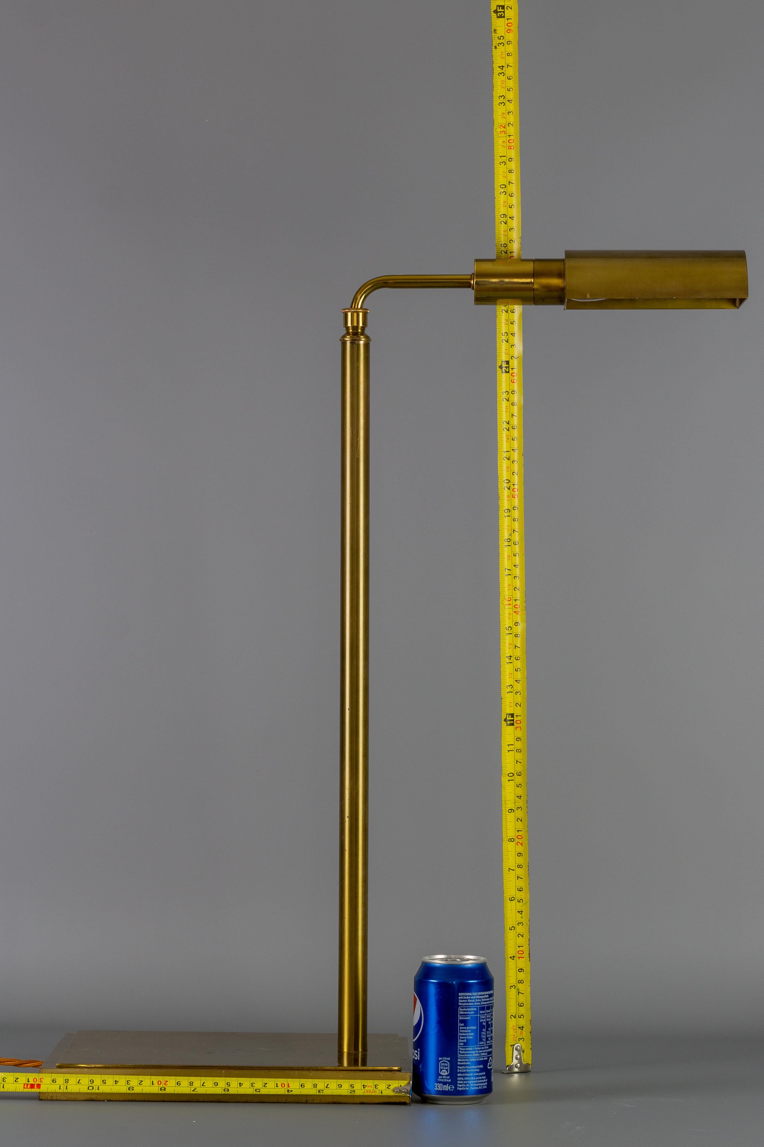 Mid-Century Modern Brass Adjustable Height Floor Lamp, 1970s 6