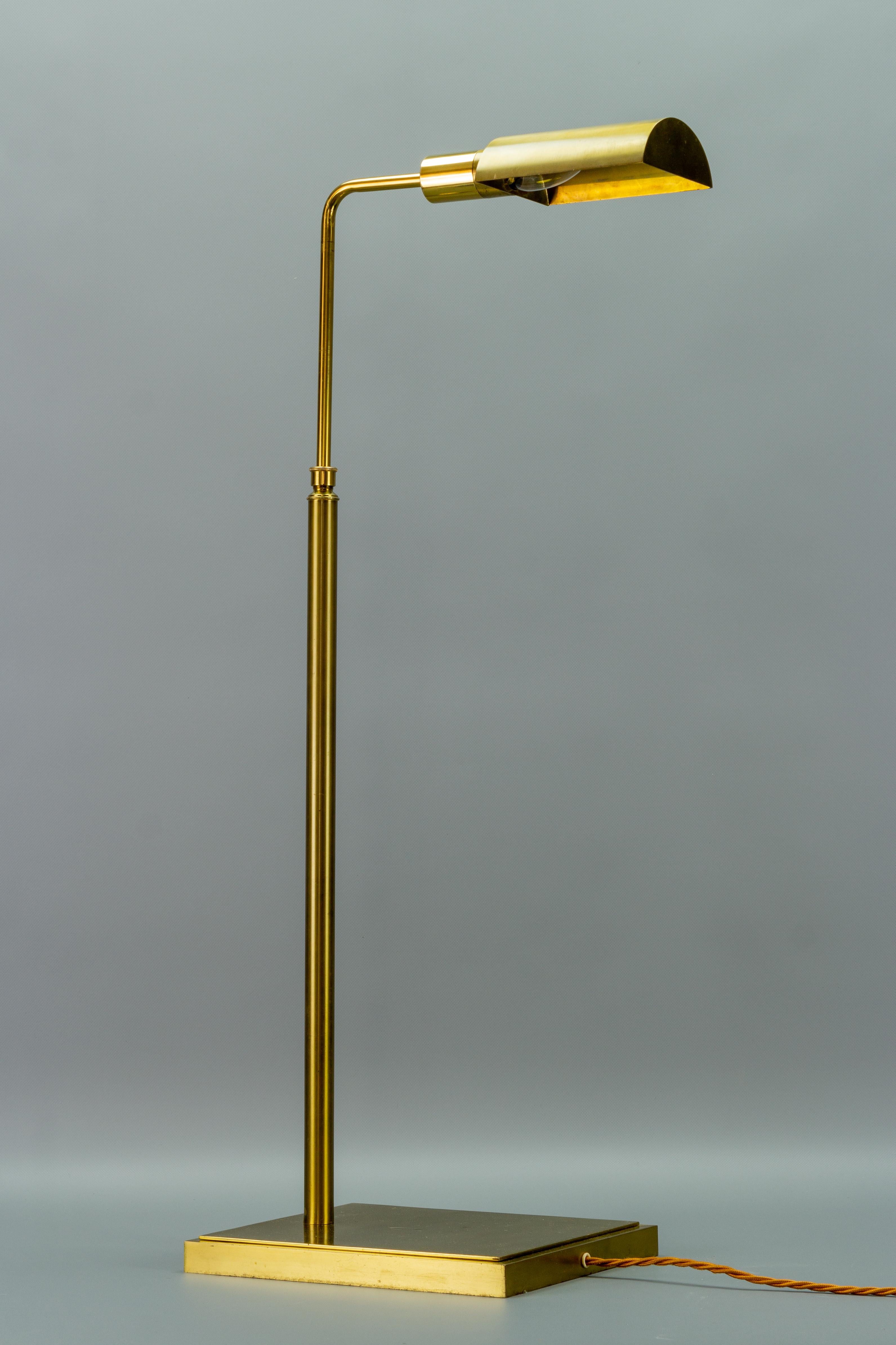 Mid-Century Modern Brass Adjustable Height Floor Lamp, 1970s 9