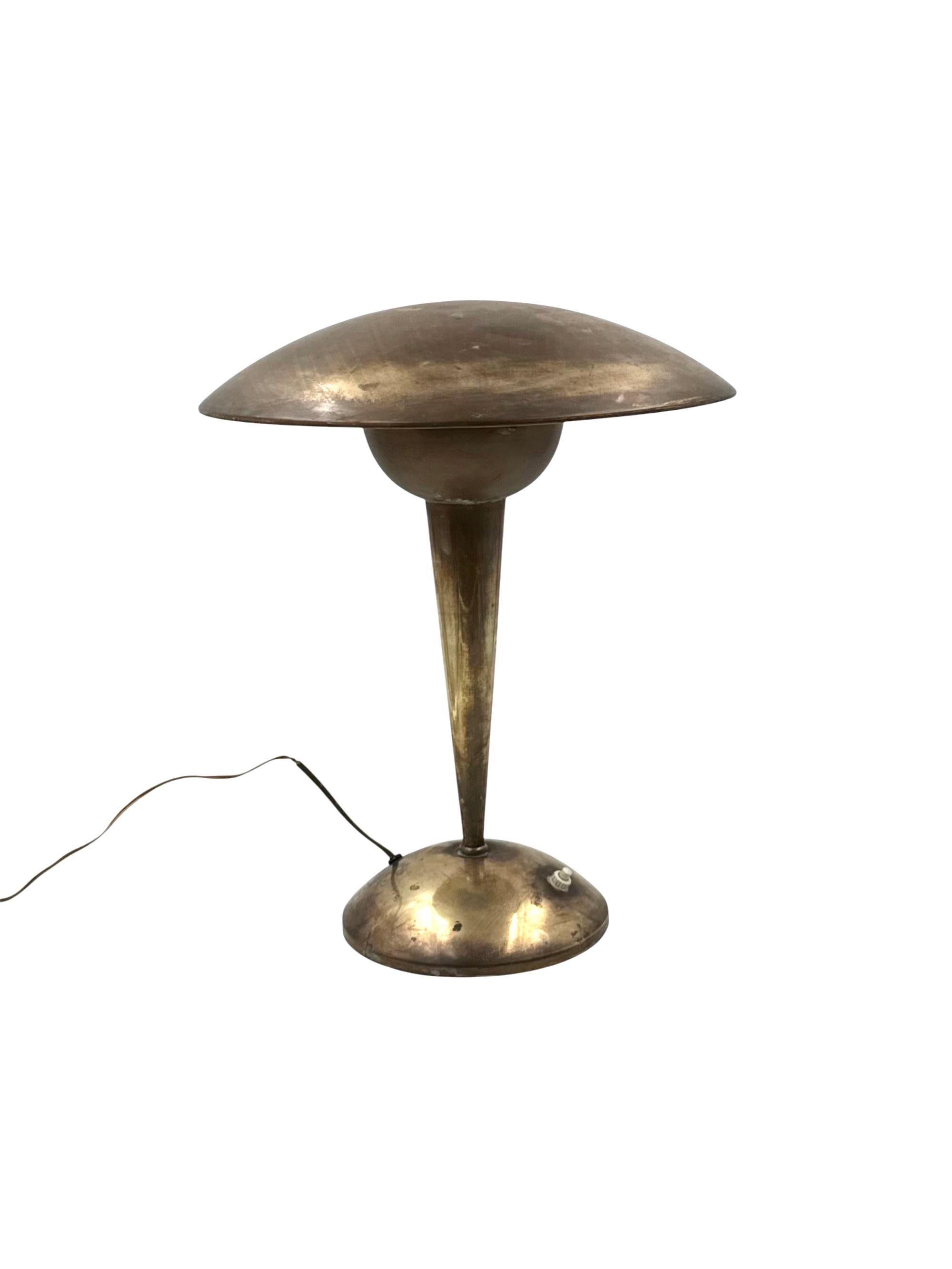 Lampe de table ajustable en laiton, Italie circa 1950 en vente 2