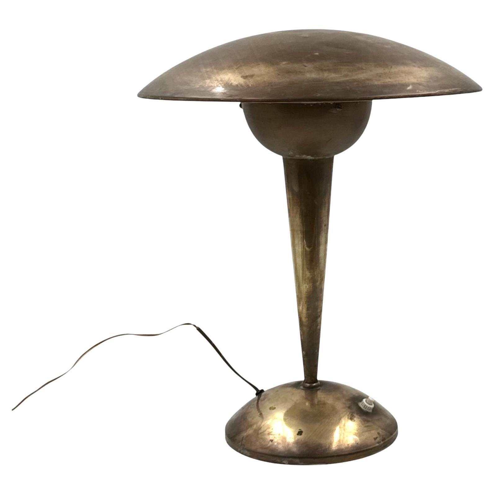 Lampe de table ajustable en laiton, Italie circa 1950 en vente