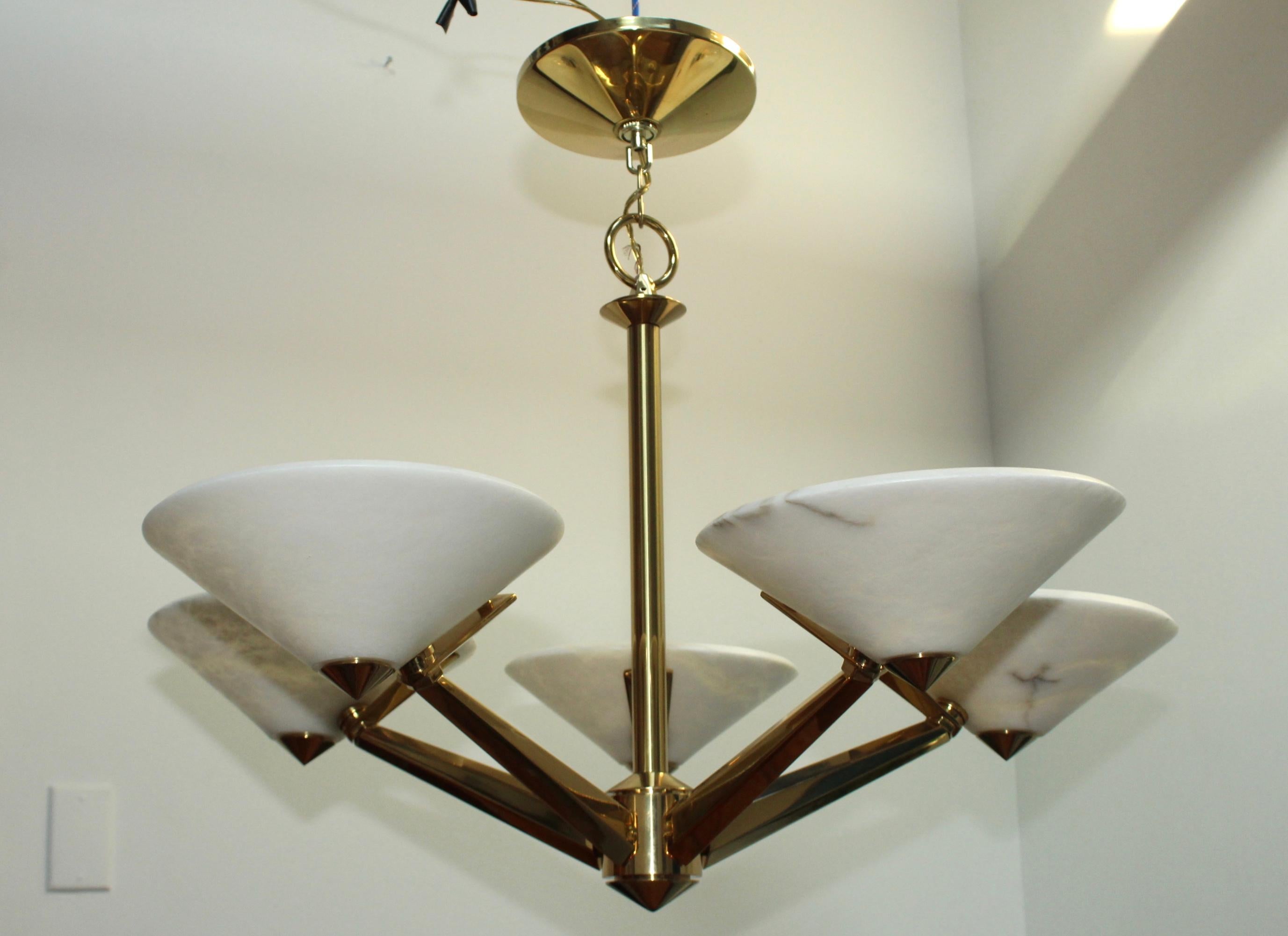 modern brass chandelier