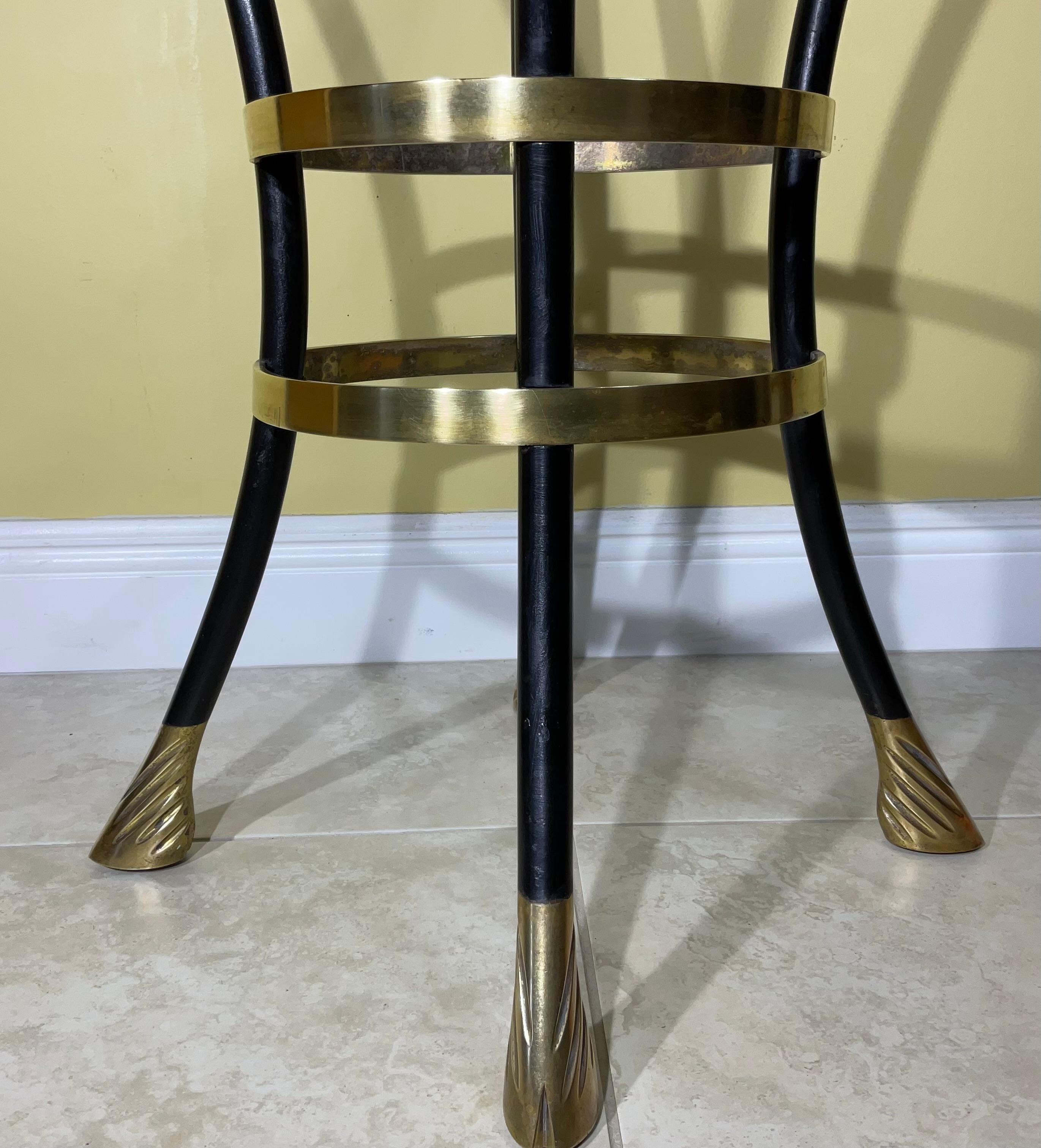 Mid-Century Modern Brass and And Iron Center Table Base , signed B.R For Sale 4