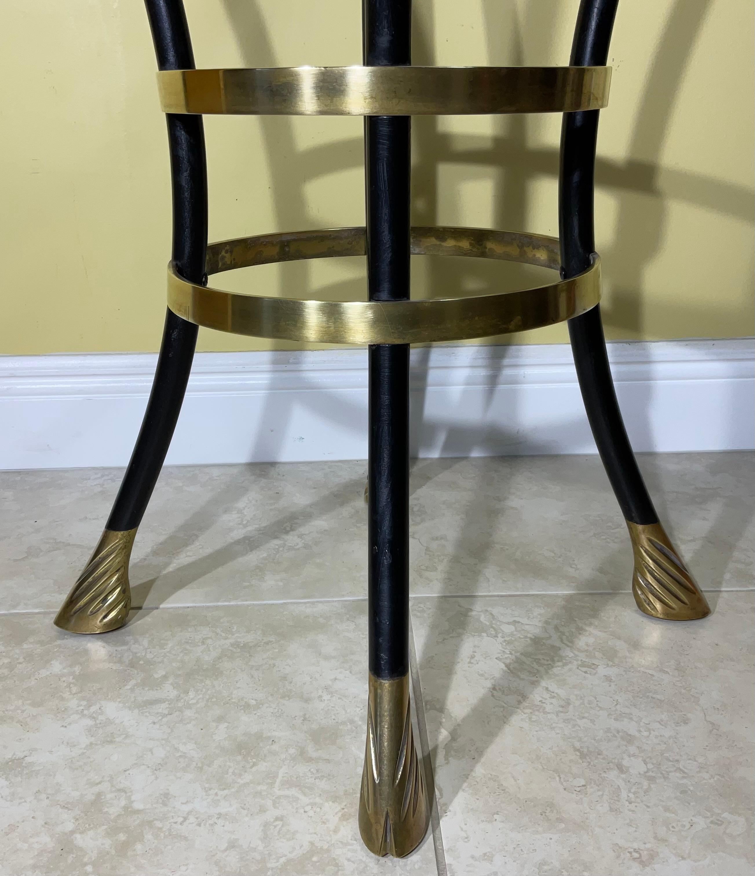 Mid-Century Modern Brass and And Iron Center Table Base , signed B.R For Sale 5