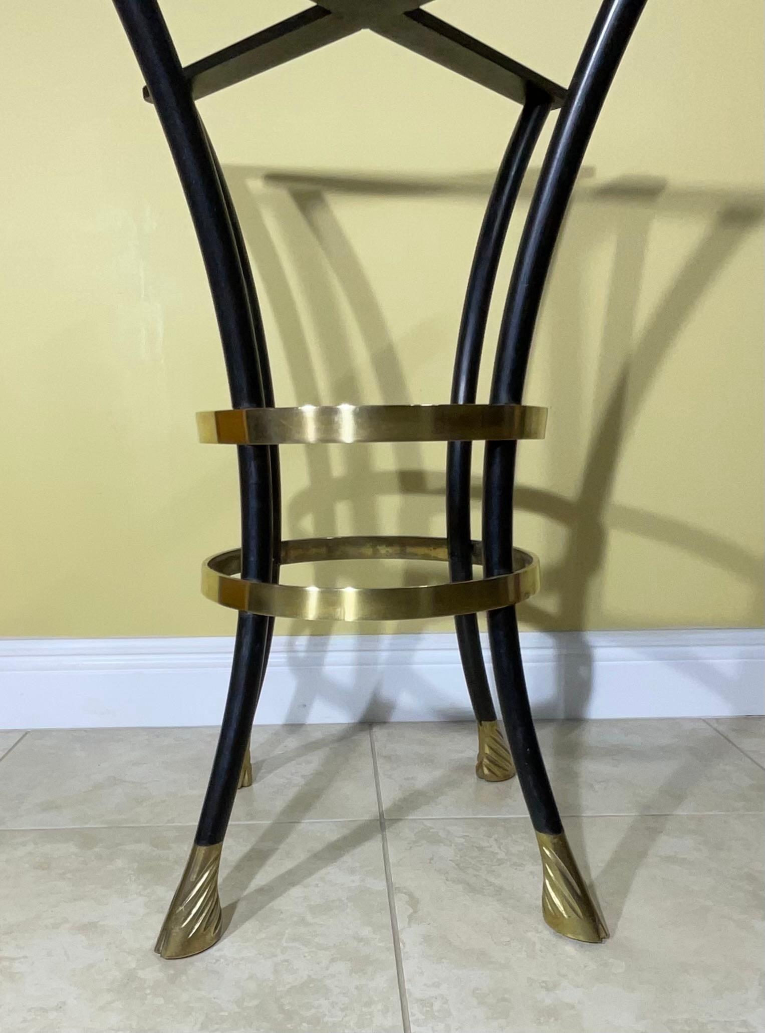 Mid-Century Modern Brass and And Iron Center Table Base , signed B.R For Sale 6