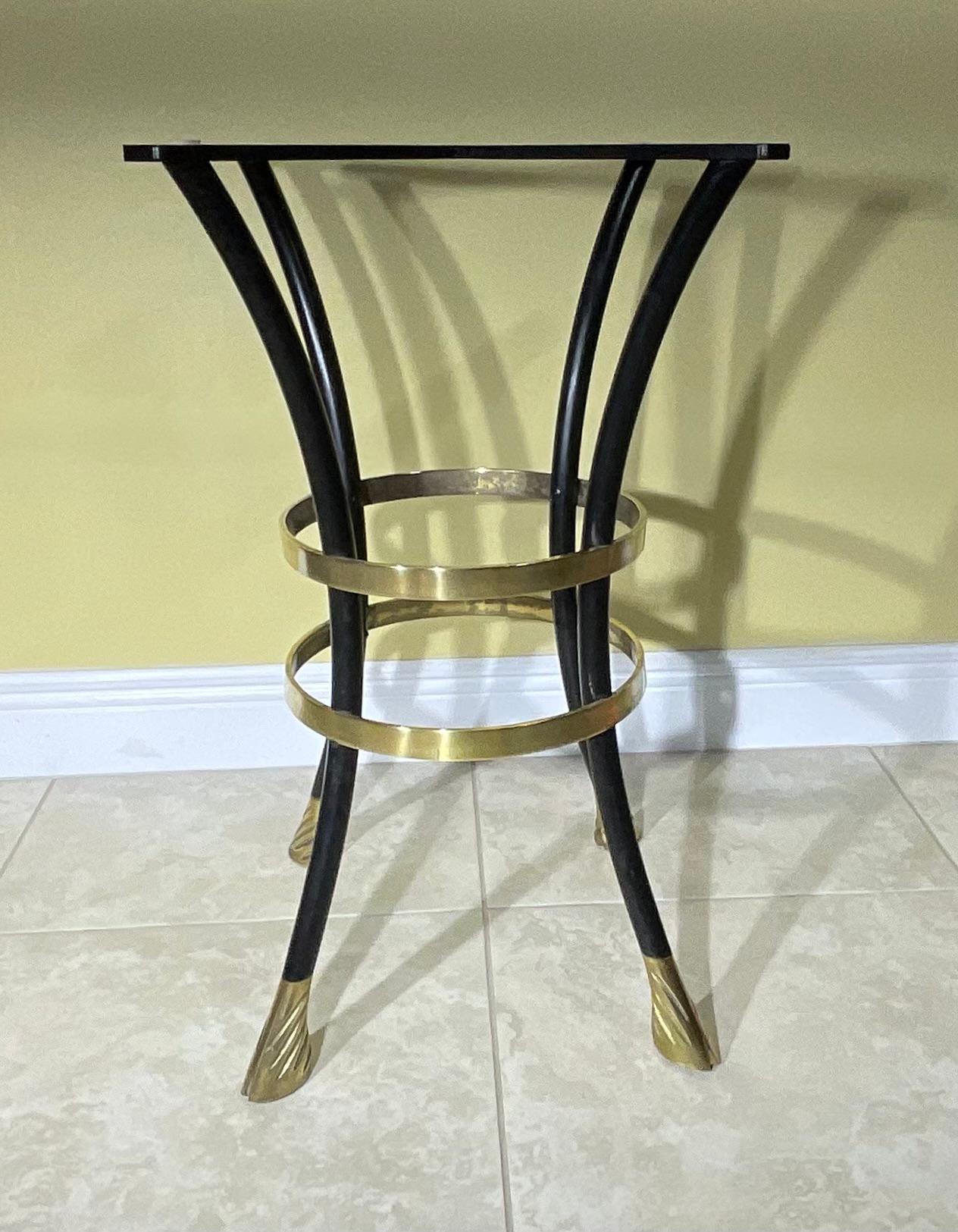 Mid-Century Modern Brass and And Iron Center Table Base , signed B.R For Sale 7