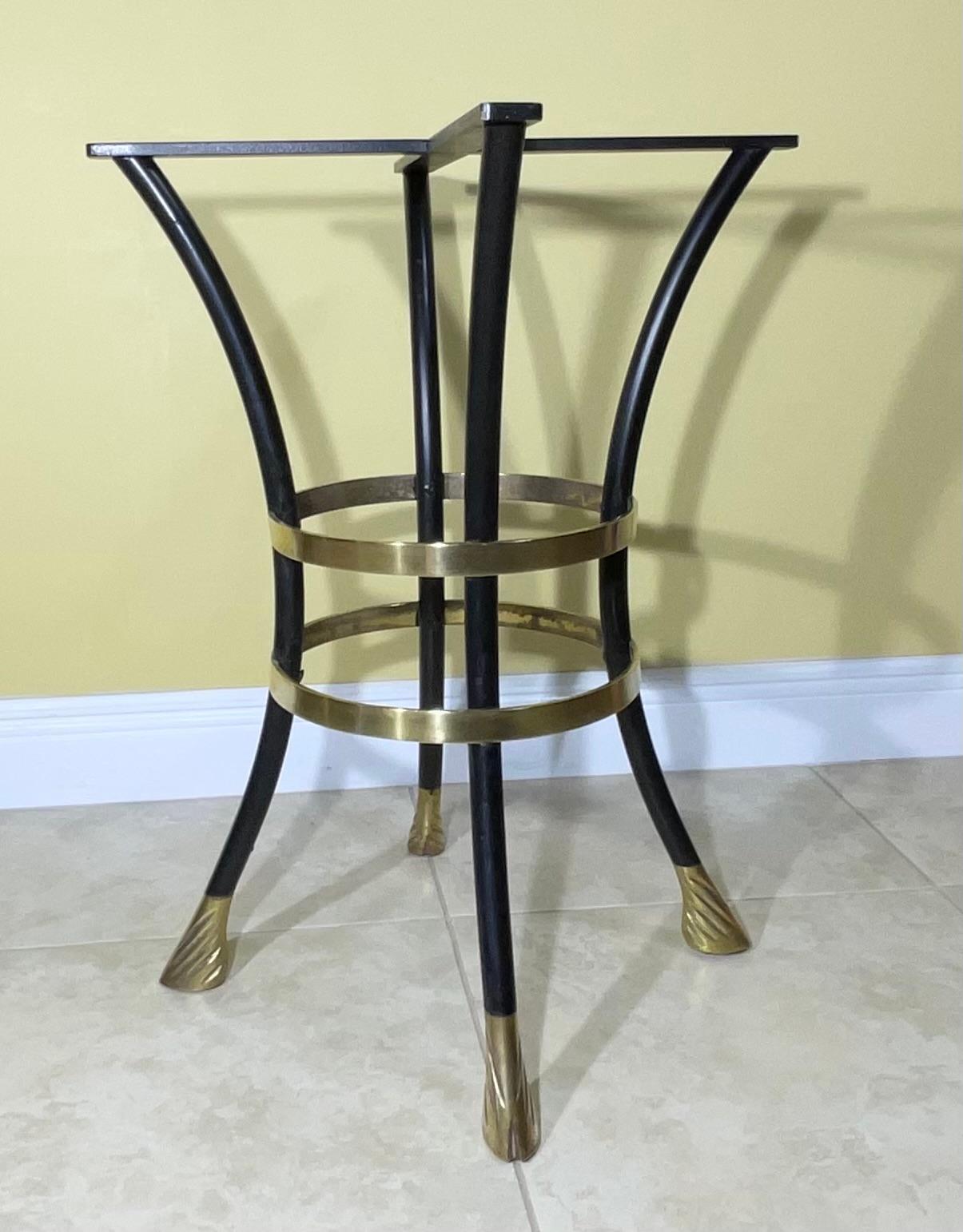 Mid-Century Modern Brass and And Iron Center Table Base , signed B.R For Sale 8