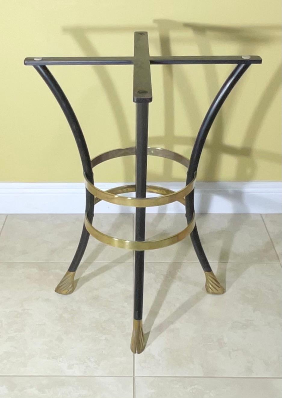 Mid-Century Modern Brass and And Iron Center Table Base , signed B.R For Sale 10