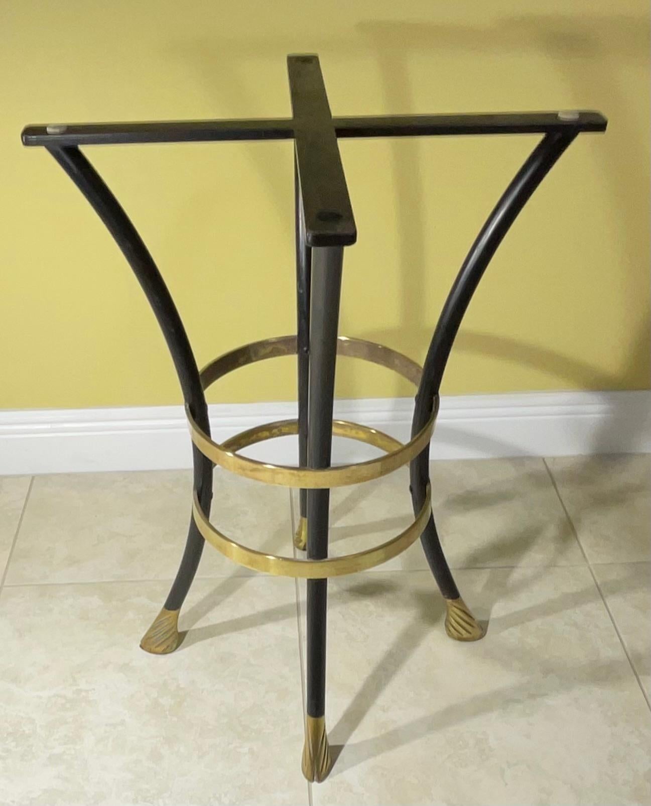 Mid-Century Modern Brass and And Iron Center Table Base , signed B.R For Sale 11