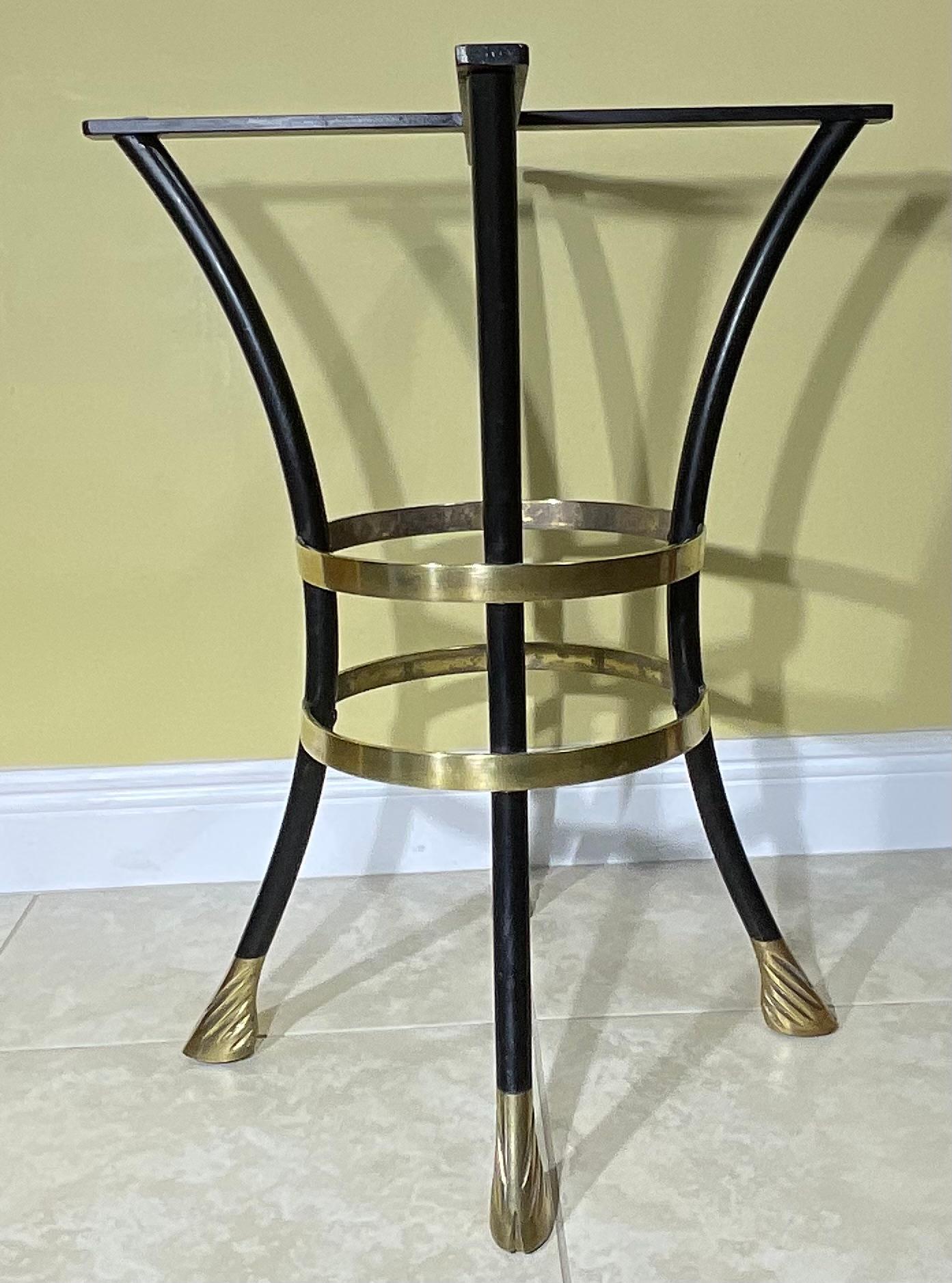 Mid-Century Modern Brass and And Iron Center Table Base , signed B.R For Sale 2