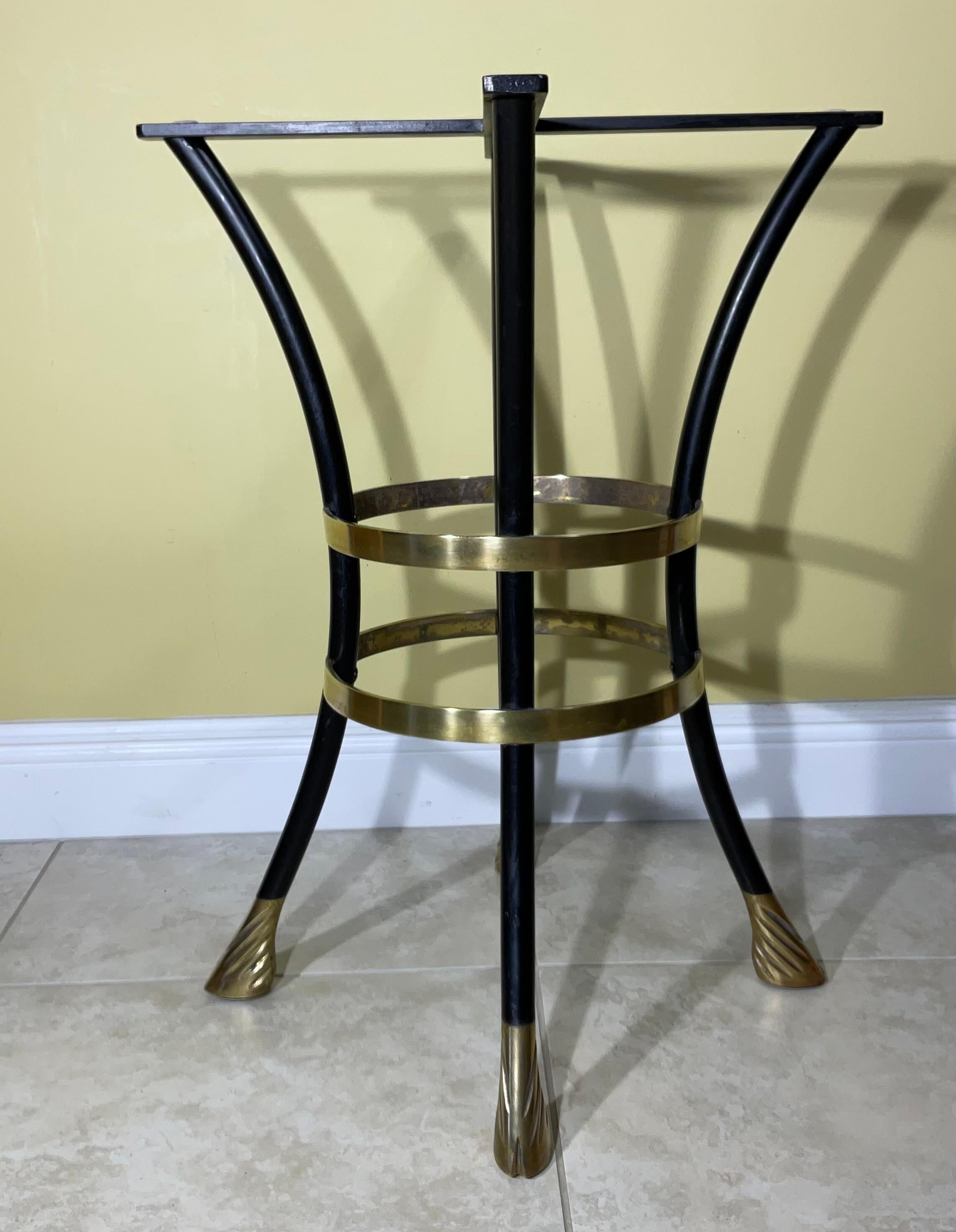 Mid-Century Modern Brass and And Iron Center Table Base , signed B.R For Sale 3
