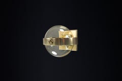 Mid-Century Modern brass and art glass sconce by Preciosa, Czech Rupublic 1950s