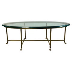 Mid-Century Modern Brass Coffee Table in the Style of Jansen LaBarge