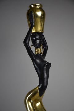 Scultura in ottone e rame della tribù Ndebele della metà del secolo scorso