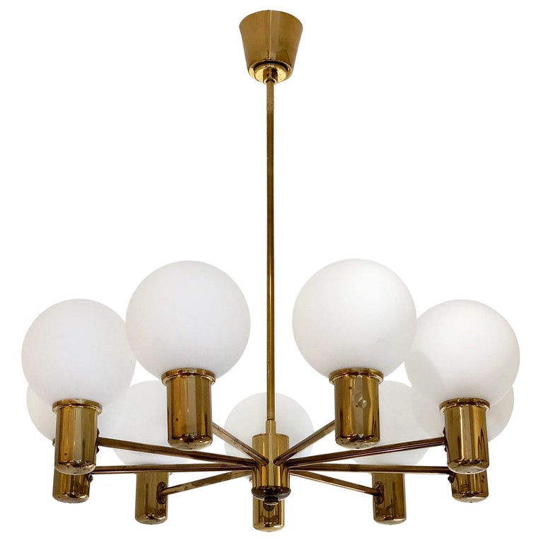 Mid Century Modern Brass And Glass Globes 9 Arm Chandelier At 1stdibs Glass Globes 9 Arm Chandelier At 1stdibs, Brass Glass Globe Chandelier