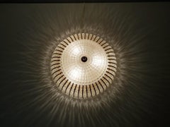 Mid-Century Modern-Deckenleuchte aus Messing und Glassteinen von Palwa, Deutschland, 1960er Jahre