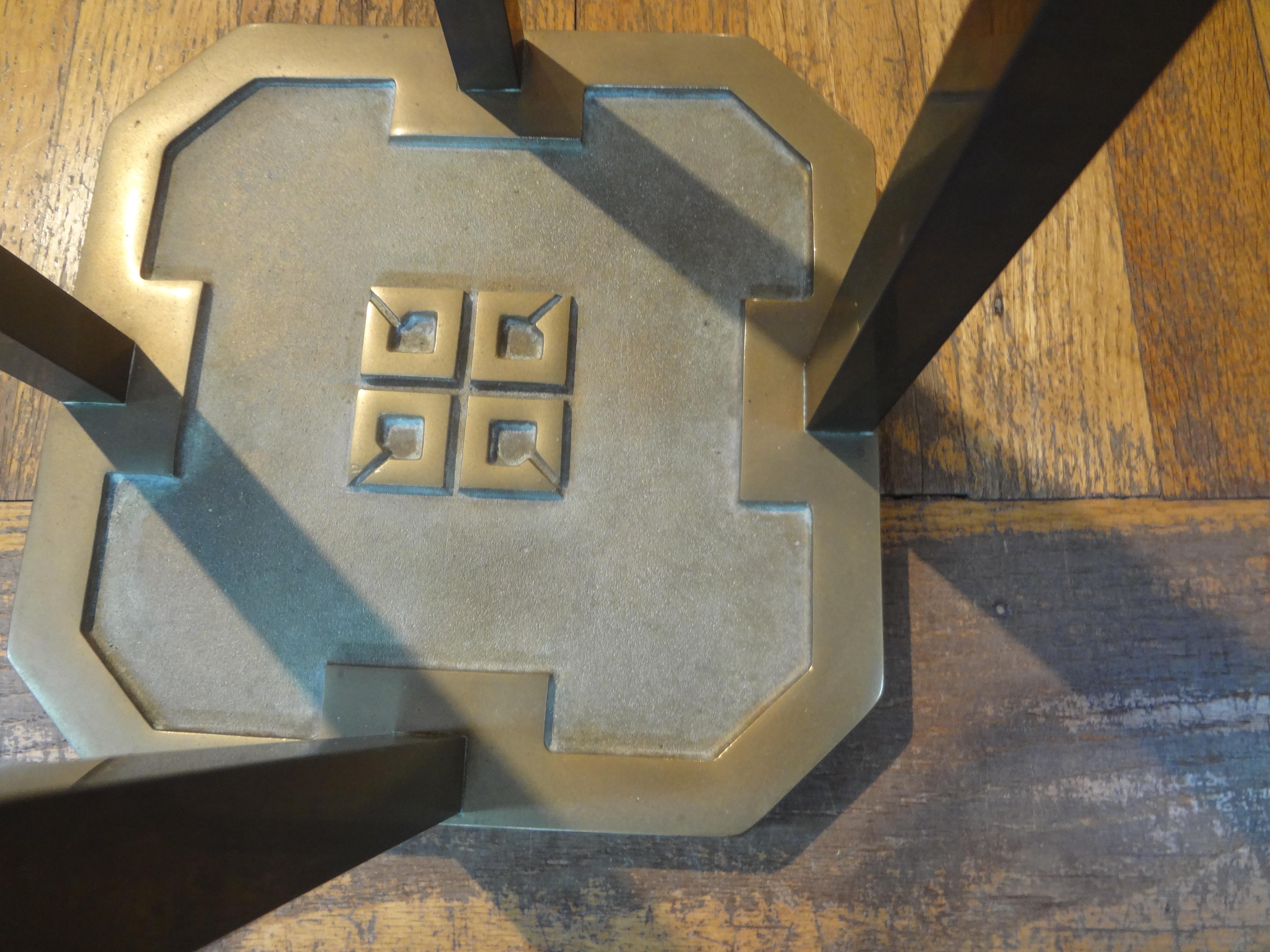 Mid Century Modern Brass And Glass Table By Peter Ghyczy 5
