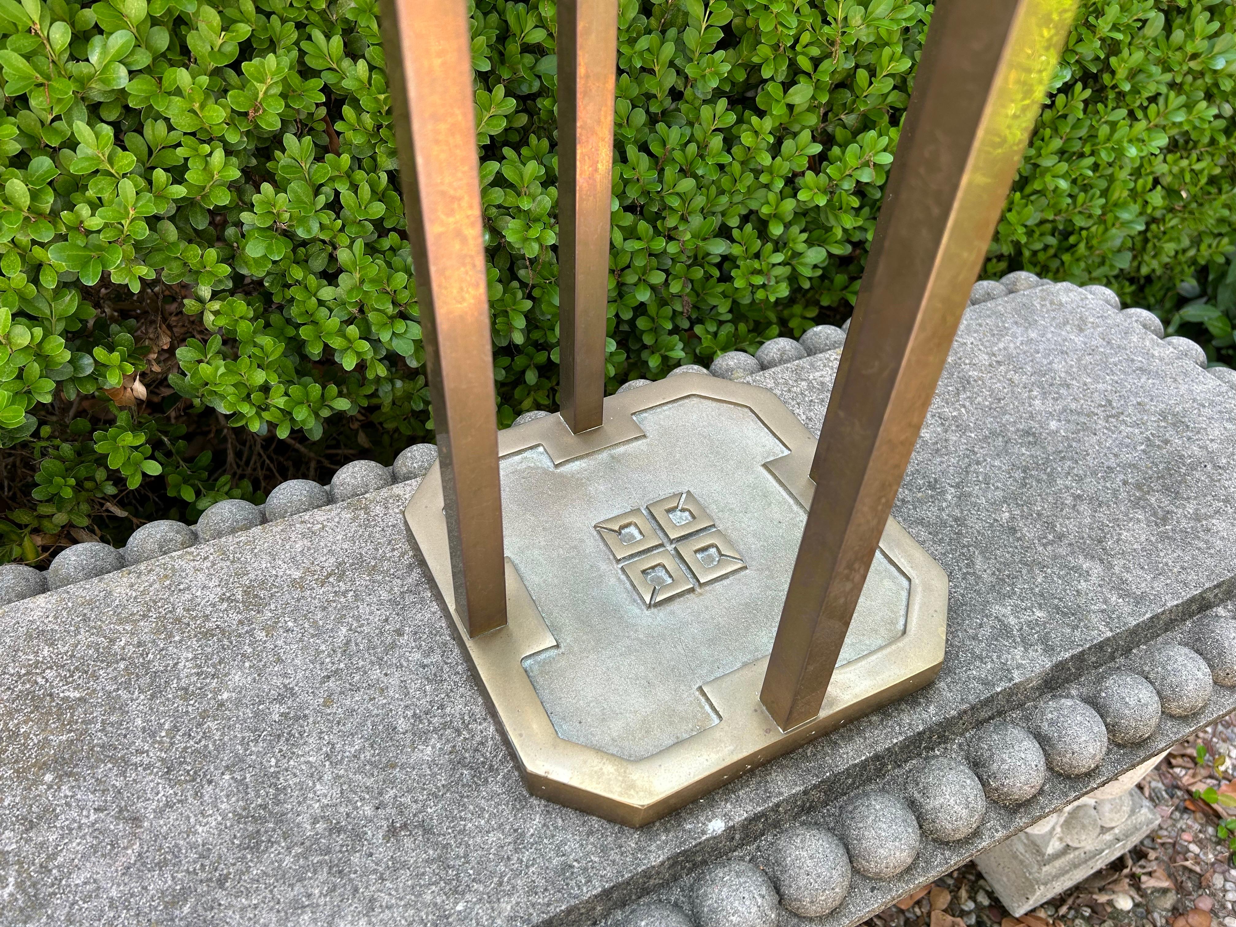 Dutch Mid Century Modern Brass And Glass Table By Peter Ghyczy