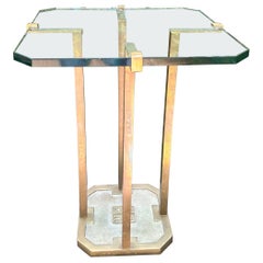 Mid Century Modern Brass And Glass Table By Peter Ghyczy