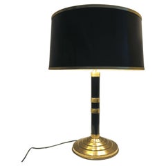 Moderne Mid-Century-Tischlampe aus Messing und Glas, verstellbar, schwarzes Design Itali 60er Jahre