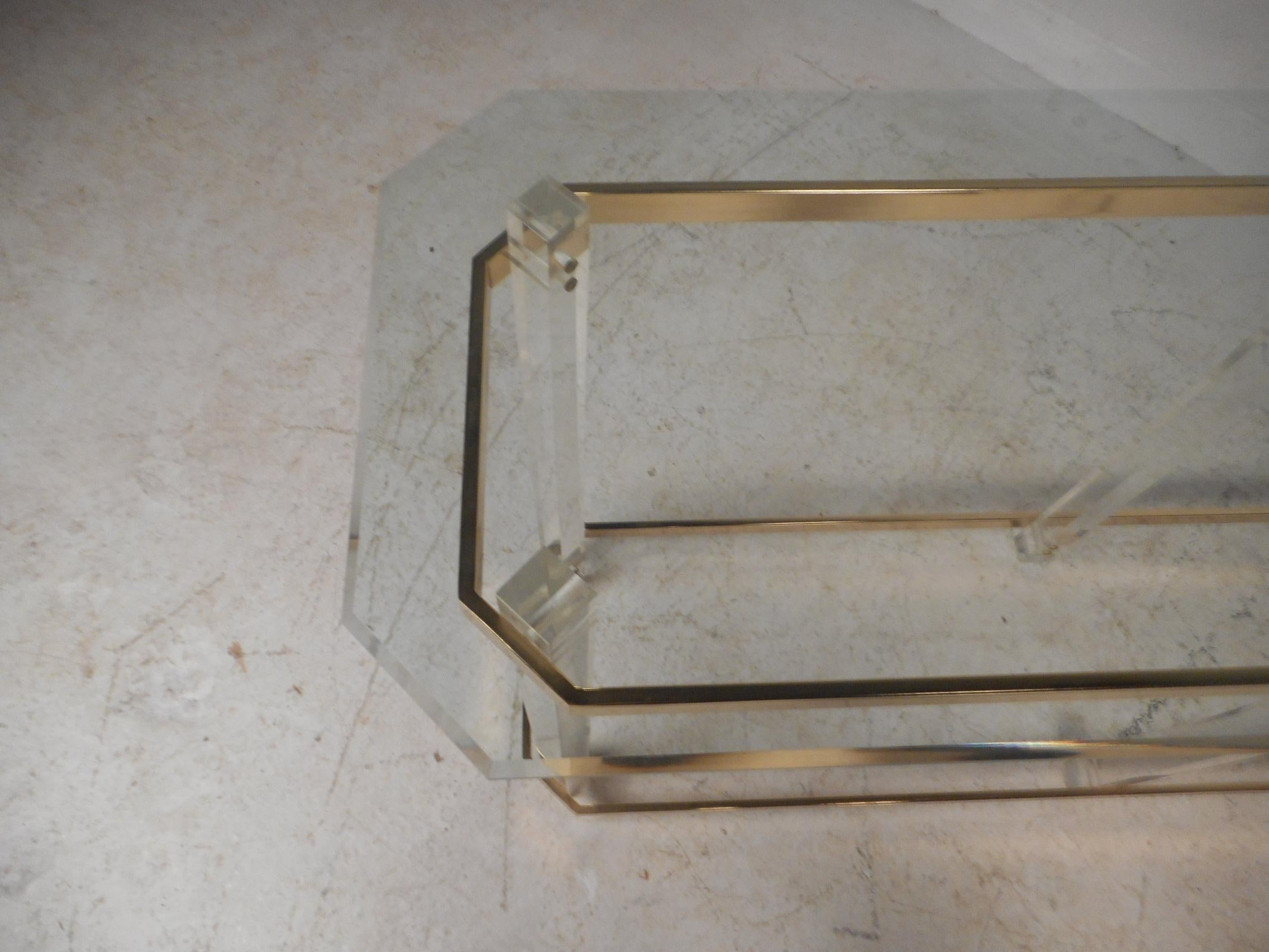 Lucite Console Table by Charles Hollis Jones 4