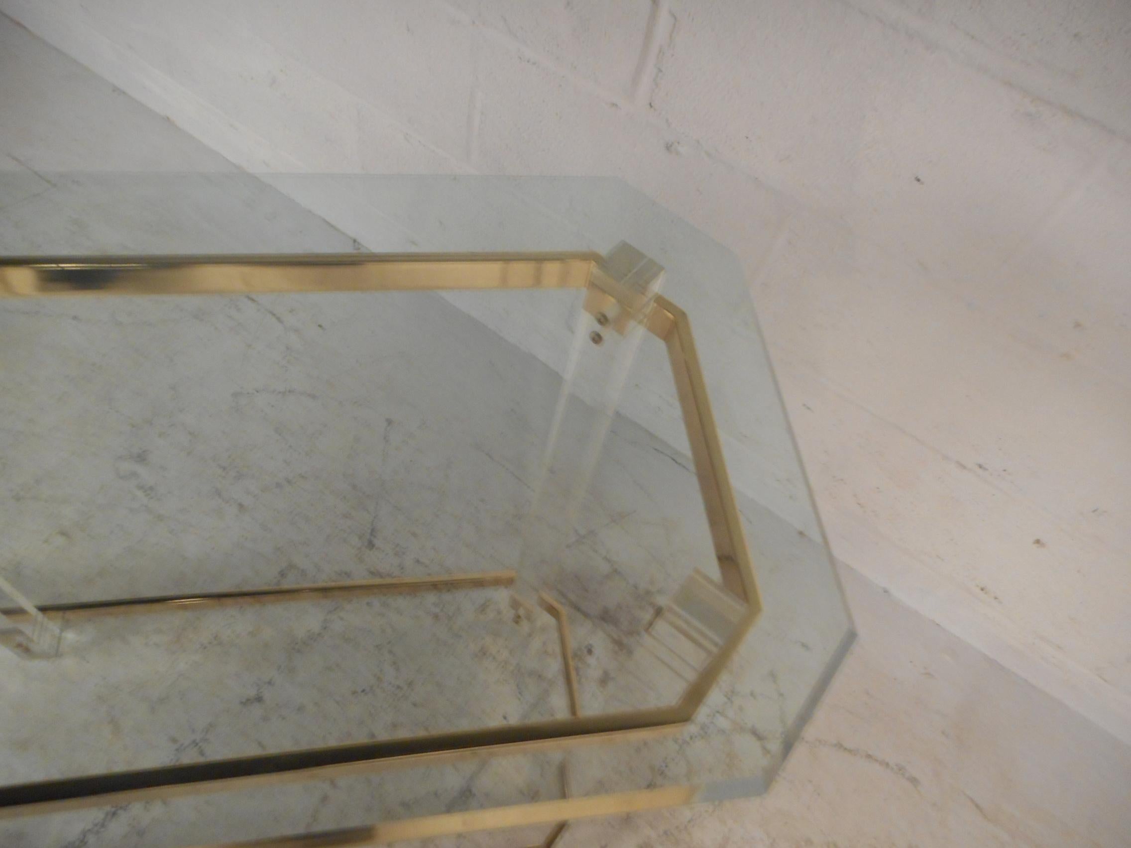 Lucite Console Table by Charles Hollis Jones 5