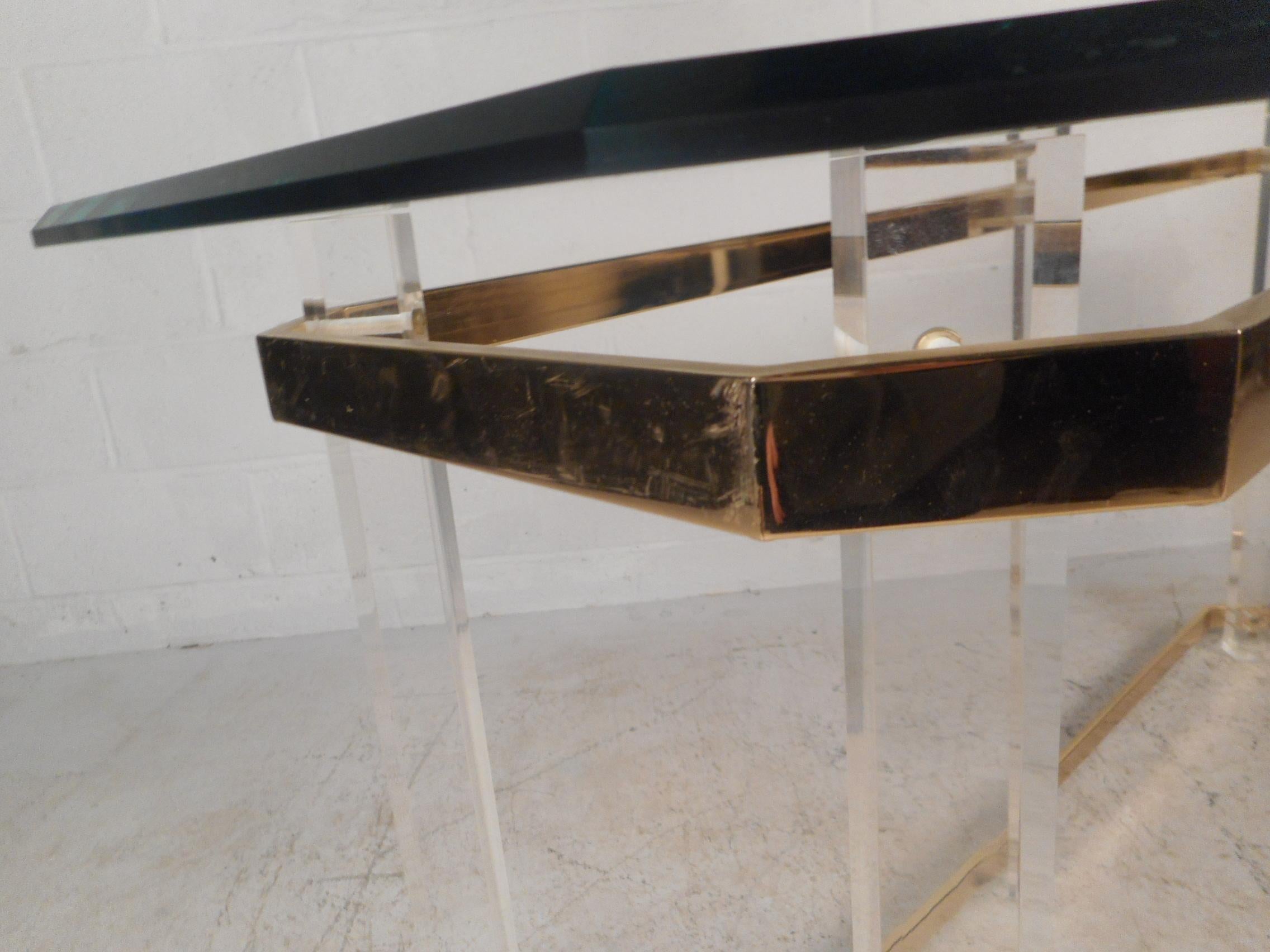 Lucite Console Table by Charles Hollis Jones 2