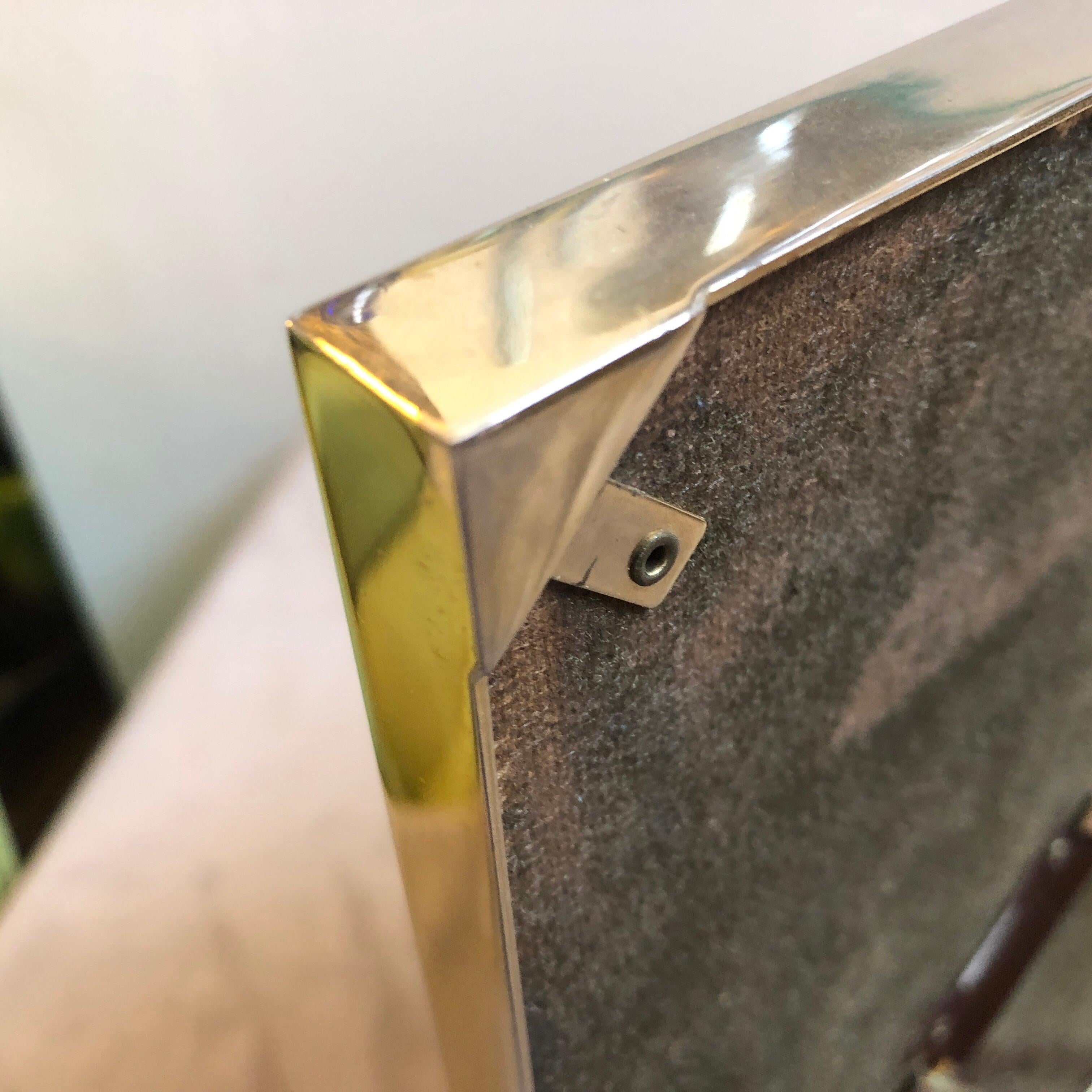 Mid-Century Modern Brass and Lucite Photo Frame in the Style of Gabriella Crespi 3