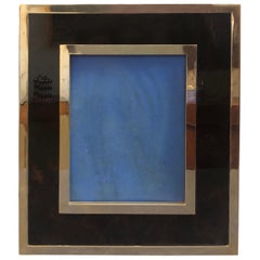 Vintage Mid-Century Modern Brass and Lucite Photo Frame in the Style of Gabriella Crespi