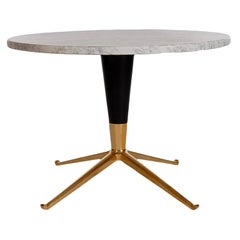 Mid-Century Modern Italian Brass & Marble Side Table after Ico Parisi