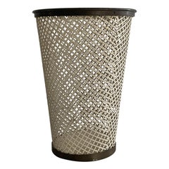 Mid Century Modern Brass and Metal Paper Waste Basket, 1960s, Germany