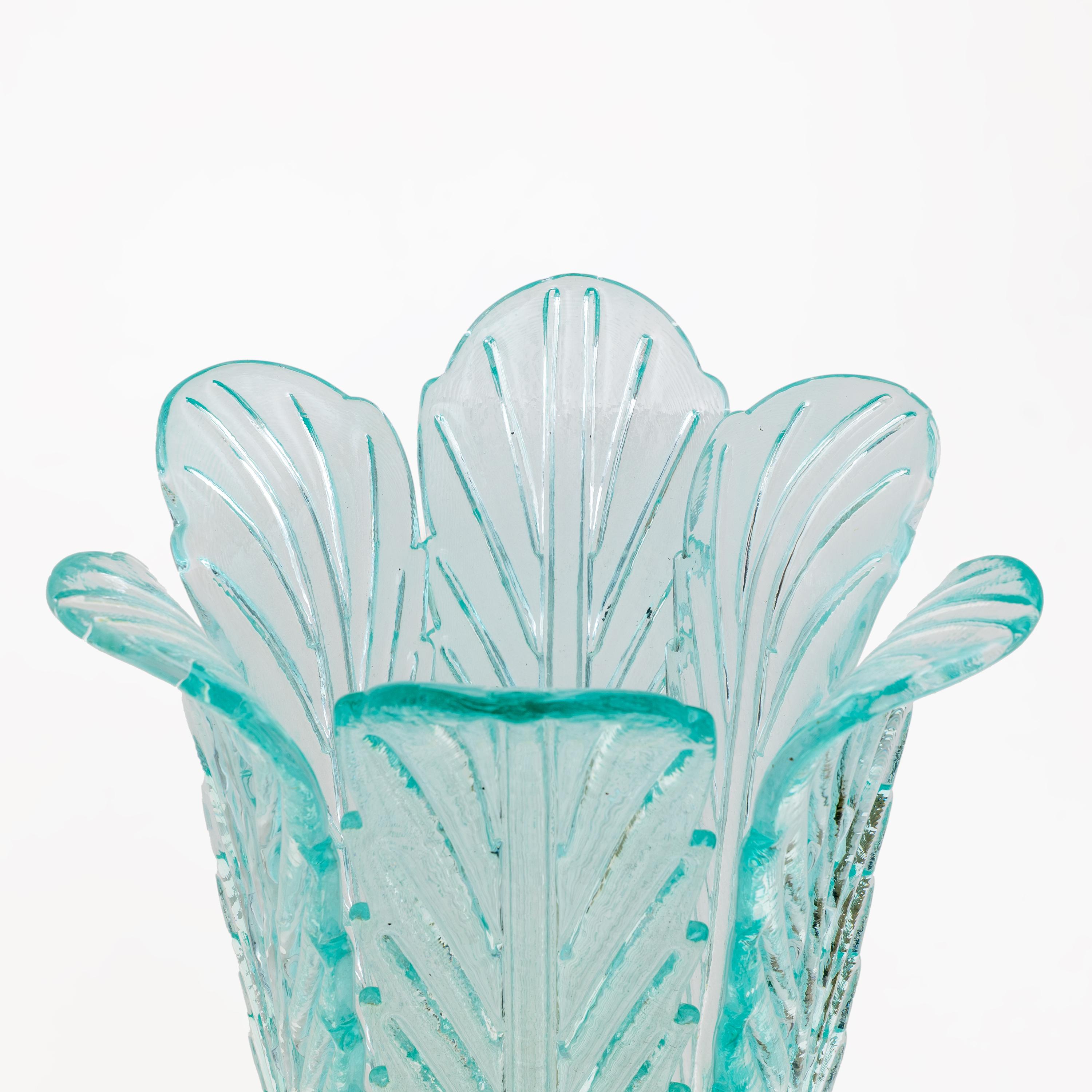 Lámparas de sobremesa de latón y cristal de Murano de mediados de siglo Latón en venta