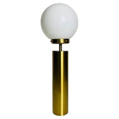 Mid Century Modern Brass and Opal Glass Table Lamp, Germany, 1960s