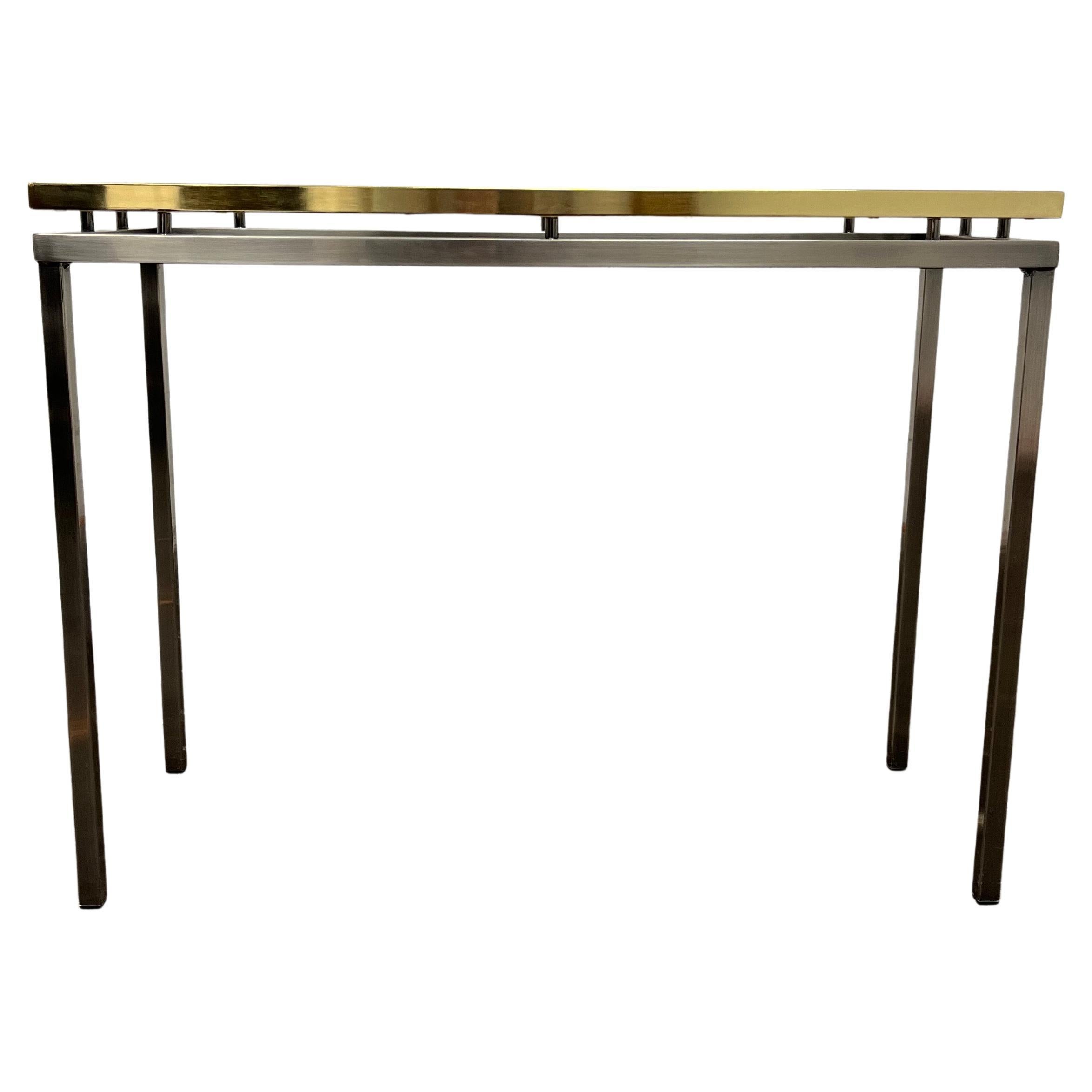 Mid Century Modern Konsolentisch aus Messing und Stahl