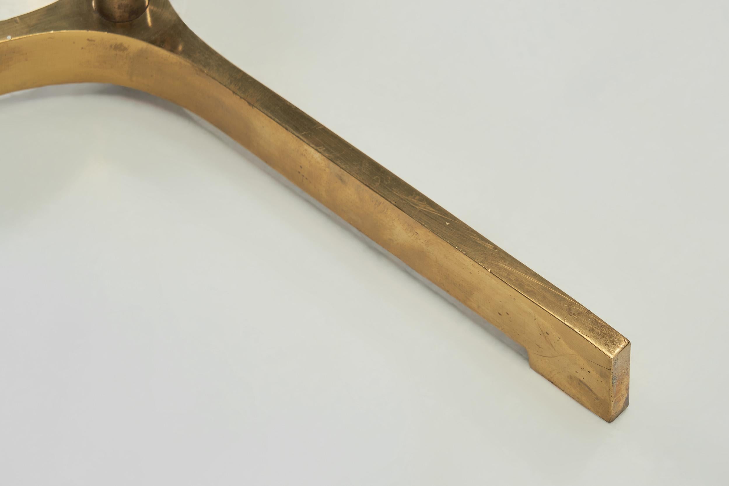 Lampada da terra moderna in ottone e Wood, Europa, metà del XX secolo in vendita 13