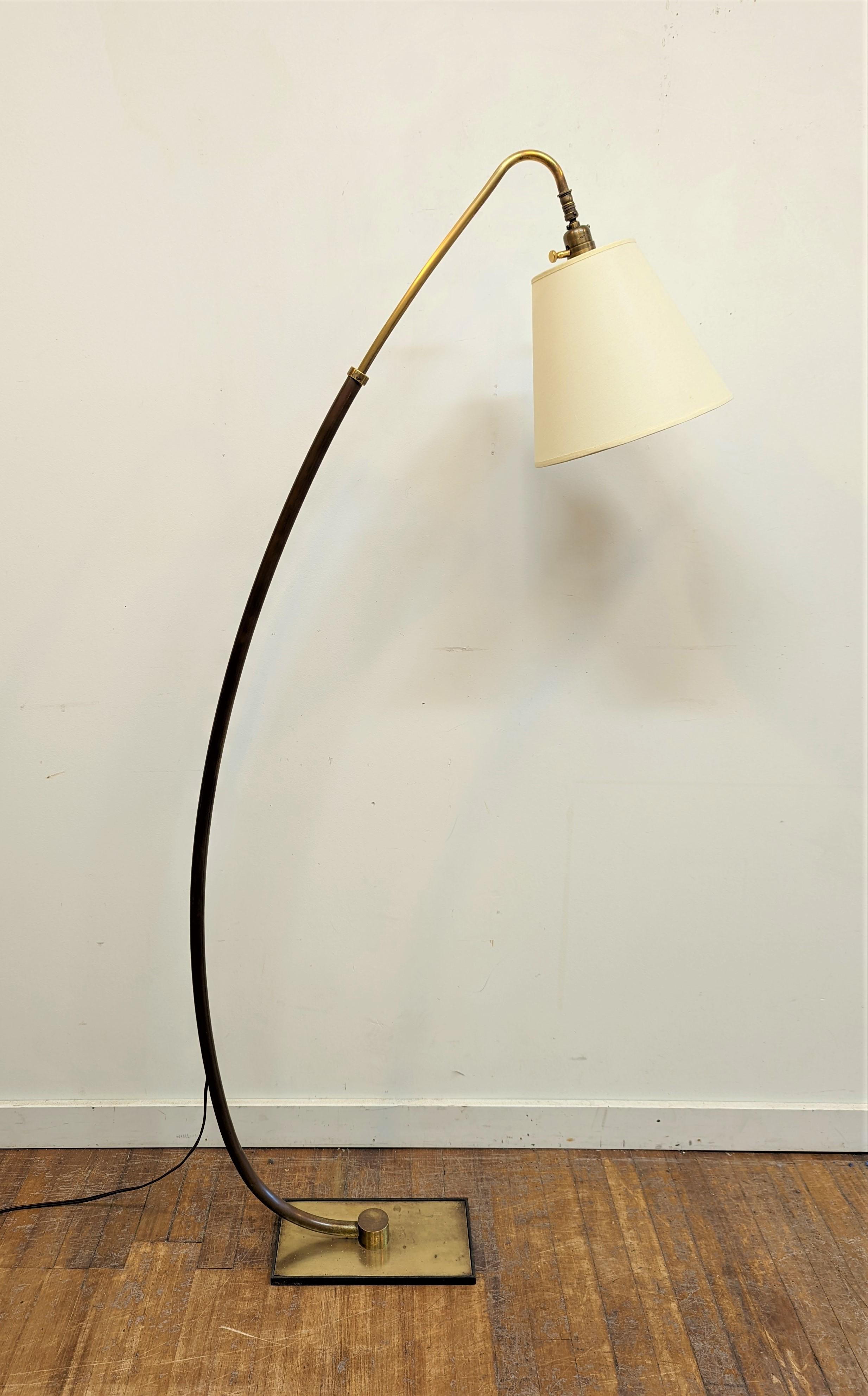 Mid-20th Century Mid-Century Modern Brass Articulating Floor Lamp
