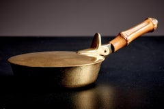 Mid-Century Modern Brass & Bamboo Ashtray by Werkstätte Carl Auböck