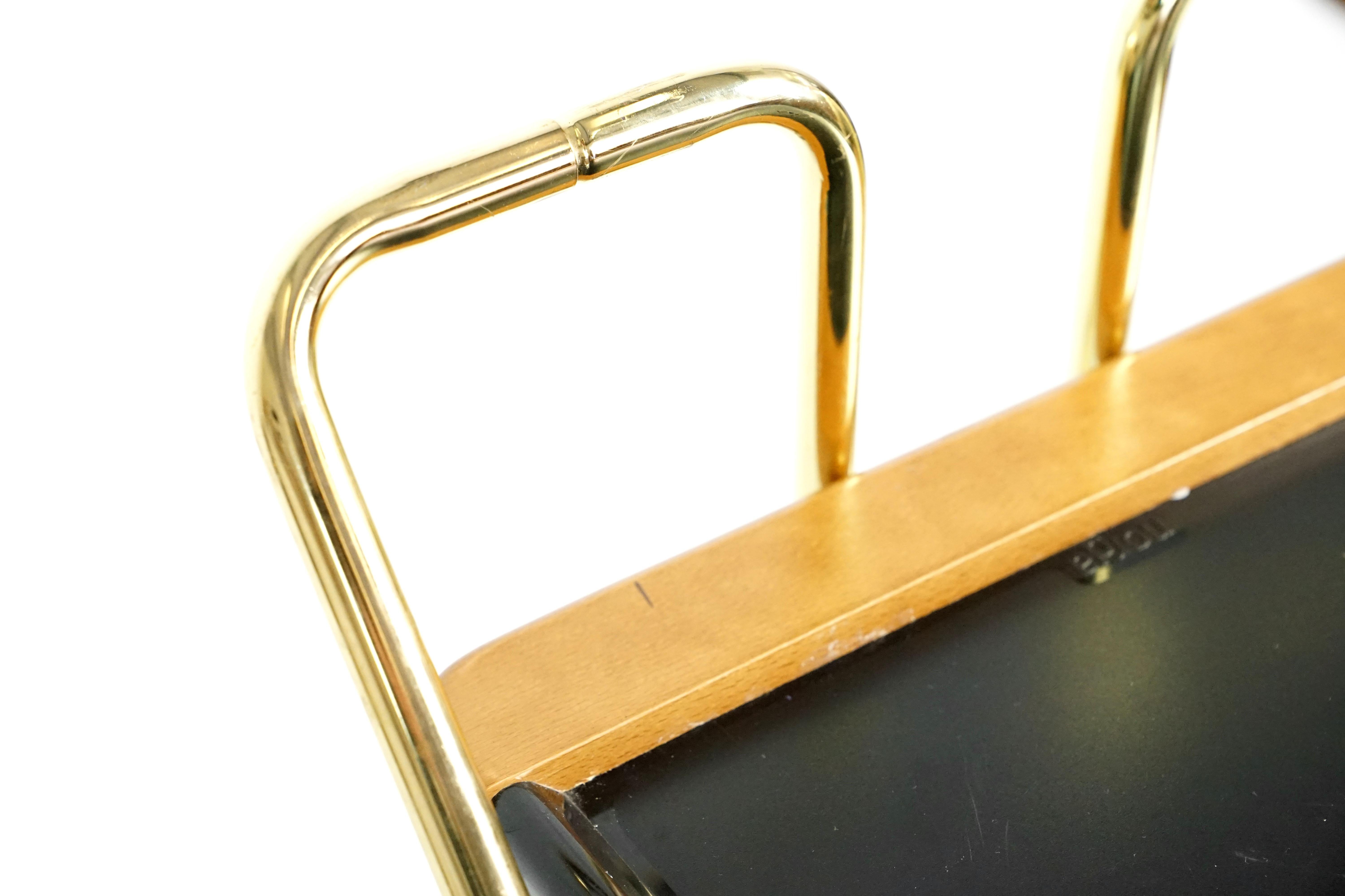 Mid-Century Modern Brass Bar Cart, 1960s For Sale 2